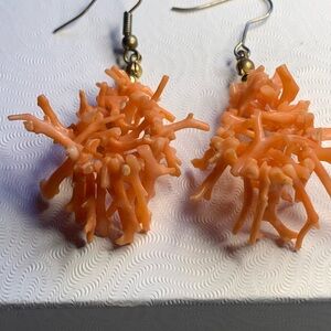 Orange Coral Earrings